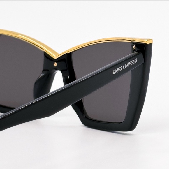 SAINT LAURENT SL570 SUNGLASSES 001 GOLD BLACK WOMEN SL570 SUNGLASSES - Picture 6 of 10